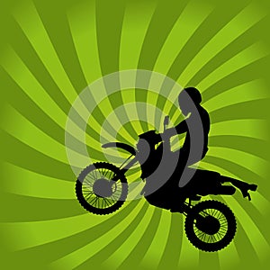 Jumping Dirt Bike Silhouette