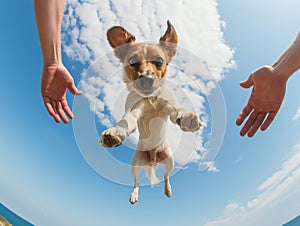 Jumping Dog High-Five