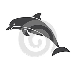 Jumping dolphins icon