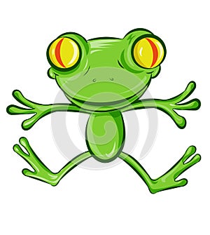 Jumping Frog Cartoon Character