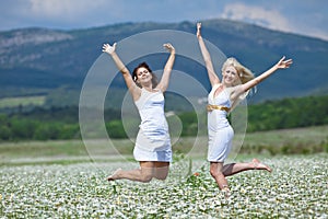 Jumping girls