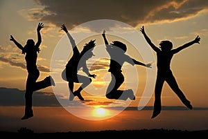 Jumping girls