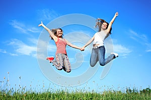 Jumping girls