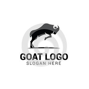 Jumping goat logo template