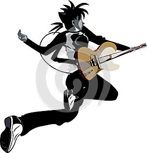 Jumping Guitarist