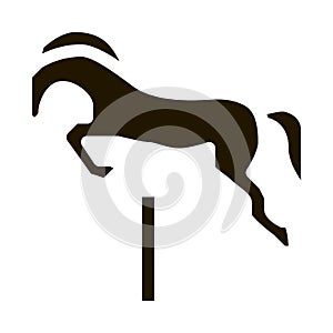 Jumping Horse Icon Vector Glyph Illustration