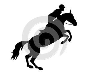 Jumping horse silhouette ~