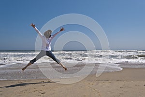 Jumping for joy photo