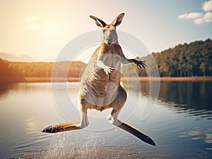 Jumping kangaroo