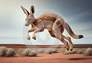 Jumping Kangaroo in the Wild - Generative AI