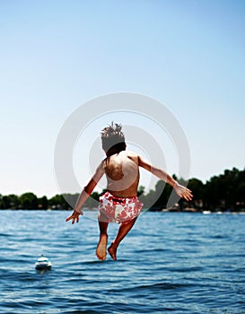 Jumping in the Lake