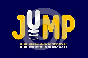 Jumping letters style font