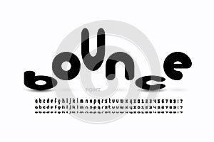 Jumping letters style font