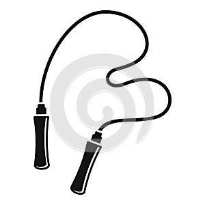 Jumping rope icon, simple style