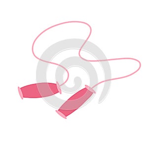 Skipping rope on a white background
