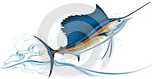 Jumping sailfish