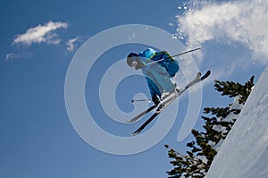 Jumping skier