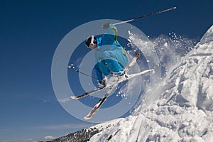 Jumping skier