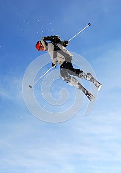 Jumping skier