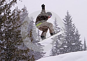 Jumping With A Snowboard