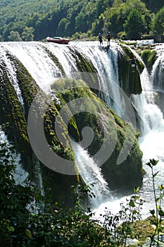 Jumping the Strbacki Buk Waterfall