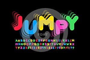 Jumping style font
