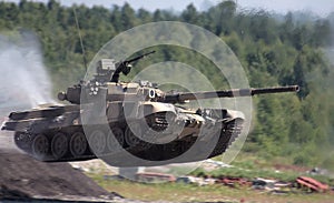 Jumping t-90