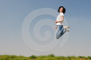 Jumping woman