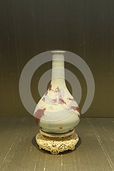 jun kiln Red dotted bottle. Yuan Dynasty