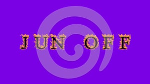 Jun Off fire text effect violet background