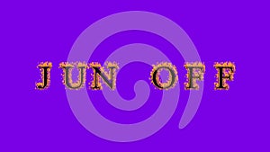 Jun Off fire text effect violet background