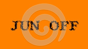 Jun Off smoke text effect orange isolated background