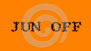Jun Off smoke text effect orange isolated background