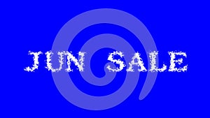 Jun Sale cloud text effect blue isolated background