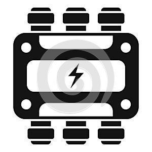 Junction box equipment icon simple vector. Electric power