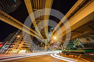 Junction in Japan Night view