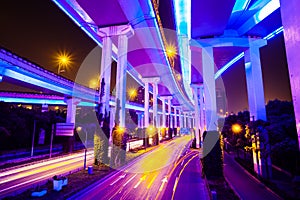 Junction with light in HongKong
