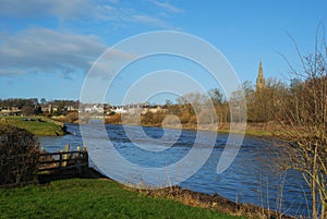 Junction pool and view of Tweed at Kelso