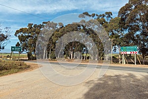 Junction road R319 and road to the ferry at Malagas