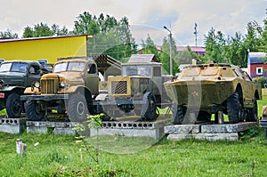 June 11, 2022 Russia Tver region Rzhev city old Russian military vehicles from the Second World War