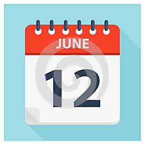 June 12 - Calendar Icon - Calendar design template