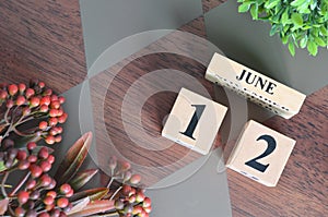 June 12. Date of June month.