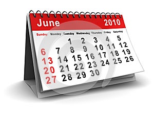 June 2010 calendar