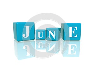 June in 3d cubes photo