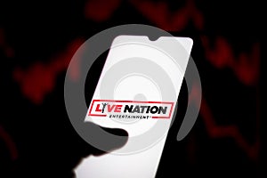 June 19, 2020, Brazil. In this photo illustration the Live Nation Entertainment logo seen displayed on a smartphone