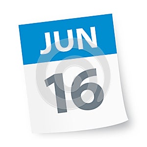 June 16 - Calendar Icon photo