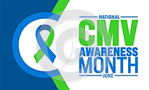 June is CMV Awareness Month background template. Holiday concept. use to background, banner, photo