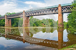 A June Evening with wonderful reflections at Cooks Pond Viaduct Sussex England