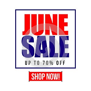 June Sale up to 70% off Vector Template Design Illustration