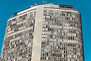 Panoramic view of the famous skyscraper Italia Building Edificio Italia, in Sao Paulo, Brasil